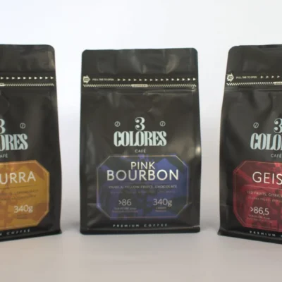 Kit Café Colombiano Catura, Bourbon y Geisha marca 3Colores.